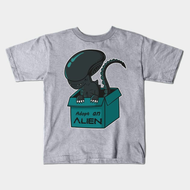 Adopt an alien Kids T-Shirt by PaperHead